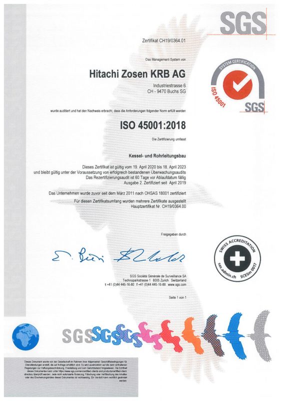 ISO 45001 Zertifikat